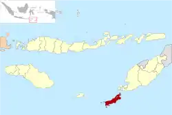 Location within East Nusa Tenggara