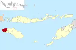 Location within East Nusa Tenggara