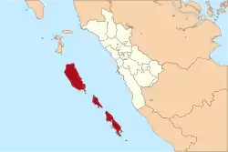 Location within West Sumatra
