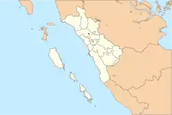 Location within West Sumatra