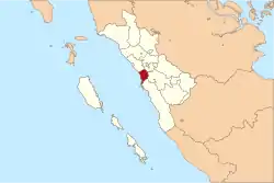 Location within West Sumatra