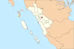 Location within West Sumatra