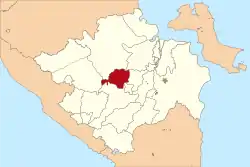 Location within South Sumatra