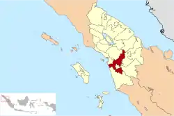 Location of South Tapanuli in North Sumatra