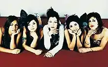Lollipop in 2003. From left: Marta, Dominique, Roberta, Marcella, Veronica.