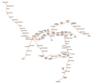 The orbital lines of the London Overground network (as of 9 December 2012)