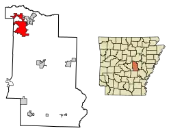 Location in Lonoke County, Arkansas