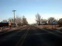 Looking south along State Route 87 in Upalco, December 2008