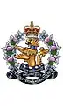 The old cap badge of the Lorne Scots used in until 2016.