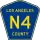 County Road N4 marker