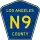 County Road N9 marker