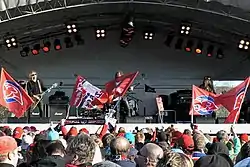 Los Bastardos Finlandeses at HIFK 2011 Ice Hockey Championship Party in Helsinki, Finland.