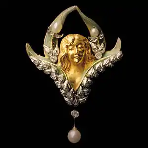 "Flora" brooch by Louis Aucoc (c. 1900)