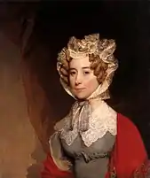 The sixth First Lady of the United States, Louisa Catherine Adams c. 1821–1826, daughter-in law of John and Abigail Adams