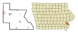 Location of Cotter, Iowa