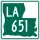 Louisiana Highway 651 marker