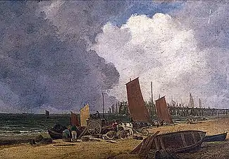 Yarmouth Beach and Jetty, after John Crome (undated), Norfolk Museums Collections