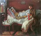 The Artist's Father in his Sickbed (1888), oil on canvas, 61 × 70&nbsp;cm., Städelsches Kunstinstitut und Städtische Galerie, Frankfurt