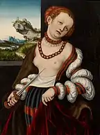 Lucas Cranach the Elder, The Suicide of Lucretia * (1529), 74.9 x 53.9&nbsp;cm.