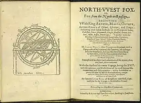 Frontispiece and title page of Foxe's voyage account (1635)