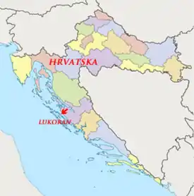 Location of Lukoran in Croatia