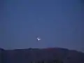 Peninsular Ranges of Southern California, just before moonset.