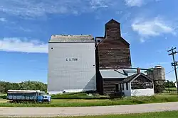 Grain elevator in Lyleton, Manitoba.