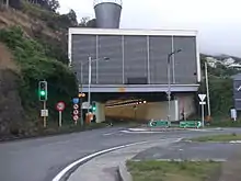 Southern (Lyttelton) portal of the Lyttelton road tunnel in 2010