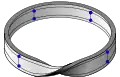 The Wagner graph drawn on the Möbius strip.