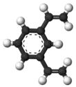 Ball-and-stick model of m-Divinylbenzene