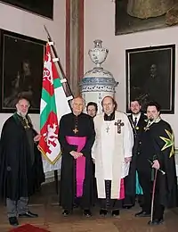Lazarian Jan Dobrzenský z Dobrzenicz, bishop Koukl, bishop Posád and lazarian Šantin (Litoměřice, 2005)