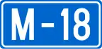 Bosnia and Herzegovina M18 road shield