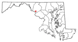 Location of Adamstown, Maryland