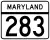 Maryland Route 283 marker