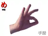 指文字: め ME