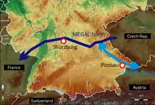 Location of MEGAL pipeline