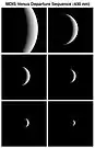 Sequence of images as MESSENGER departs after the second flyby of the planet