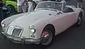 MG MGA with pressed steel wheels (North America)
