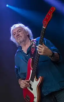 David Young playing bass with Element of Crime (2015)