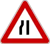 Road narrows on right