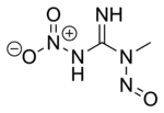 Structural formula of methylnitronitrosoguanidine