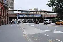 the elevated 125th Street station of the Metro-North Railroad