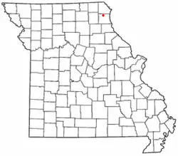 Location of Williamstown in Missouri