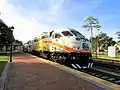 Locomotive MPI MP32PH-Q 103 SunRail in Winter Park station