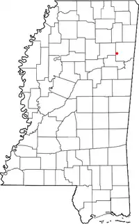 Location of Gibson, Mississippi