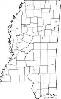Location of Quincy, Mississippi