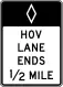 HOV lane ends