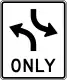 Concurrent (center) left turn lane (overhead)