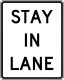 Stay in lane