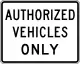 No unauthorized vehicles